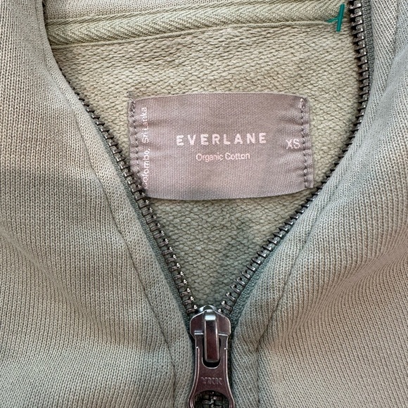 Everlane Light Sage Gray Quarter-Zip Pullover - Picture 3 of 5